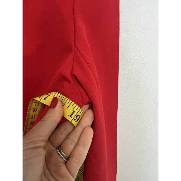 Cache Vintage Double breasted Red Leopard Trim Blazer Jacket Sz Small - Picture 9 of 13